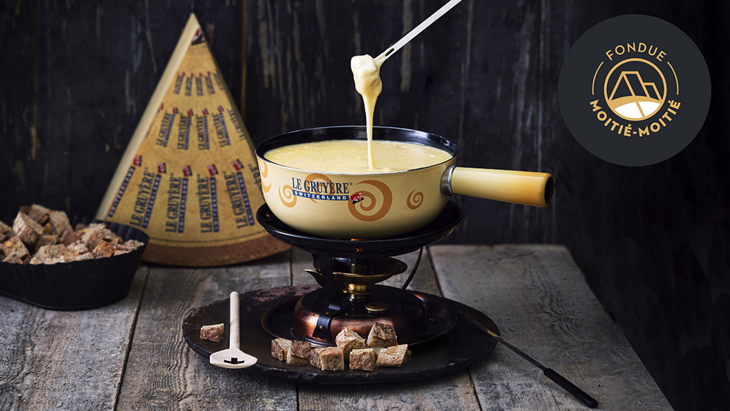 Fondue moitie moitie - Vacherin gruyère vidéo par l'agence audace